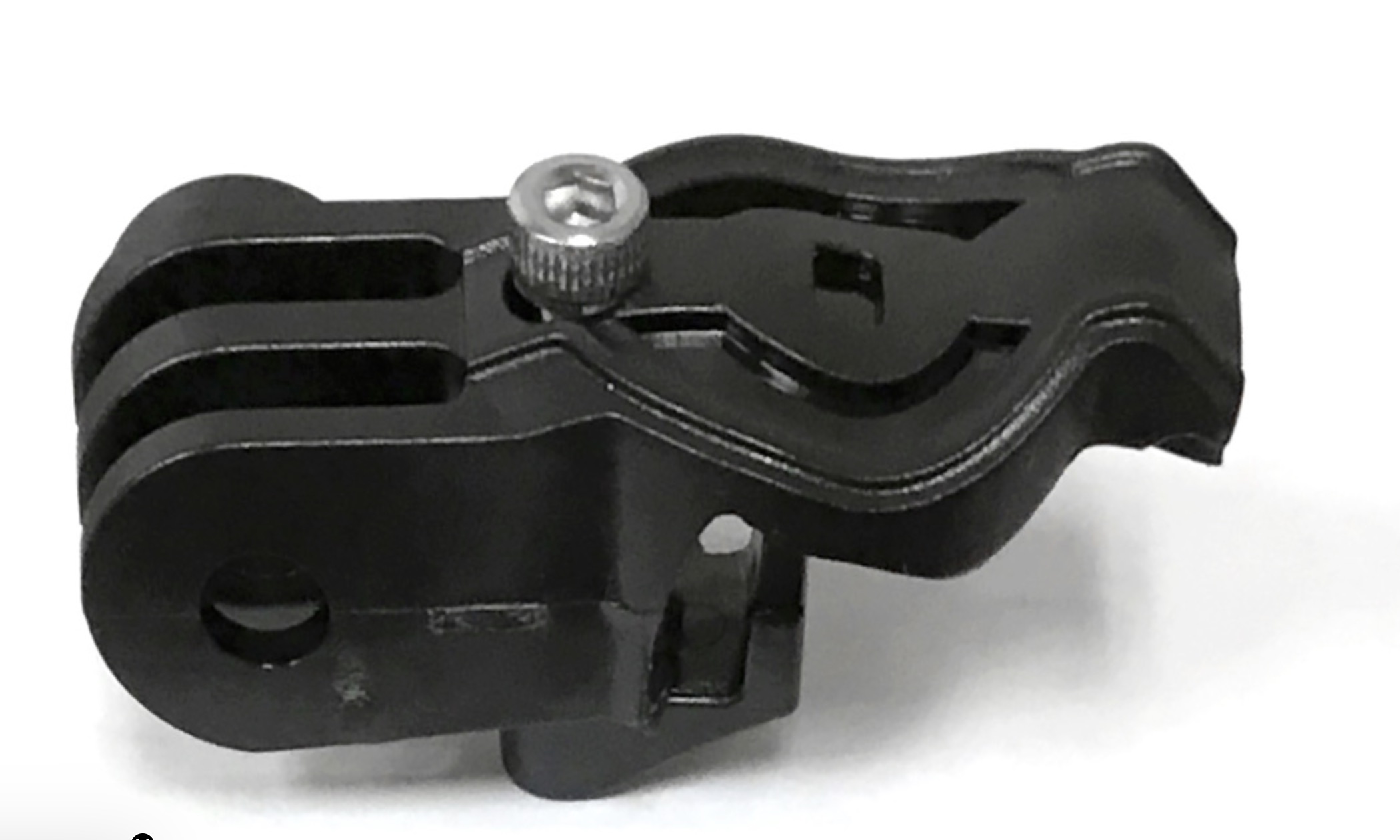 Close-up of the Hollis M3 GoPro Mount, a custom-fit accessory for attaching a GoPro to the Hollis M3 dive mask.